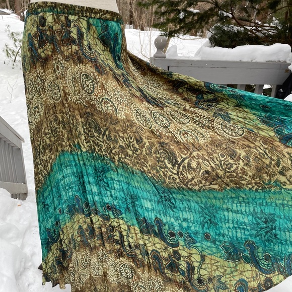 CHICOS Silk Boho Crinkle Skirt - Picture 3 of 12